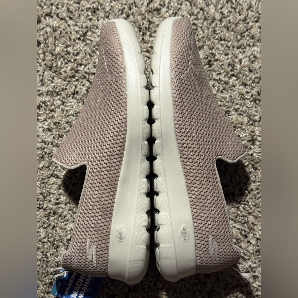 Skechers Taupe Go Walk Joy Slip-Ons - Picture 4 of 5